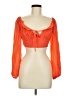 Shein 100% Polyester Orange 3/4 Sleeve Blouse Size M - photo 1