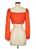 Shein 100% Polyester Orange 3/4 Sleeve Blouse Size M - photo 2