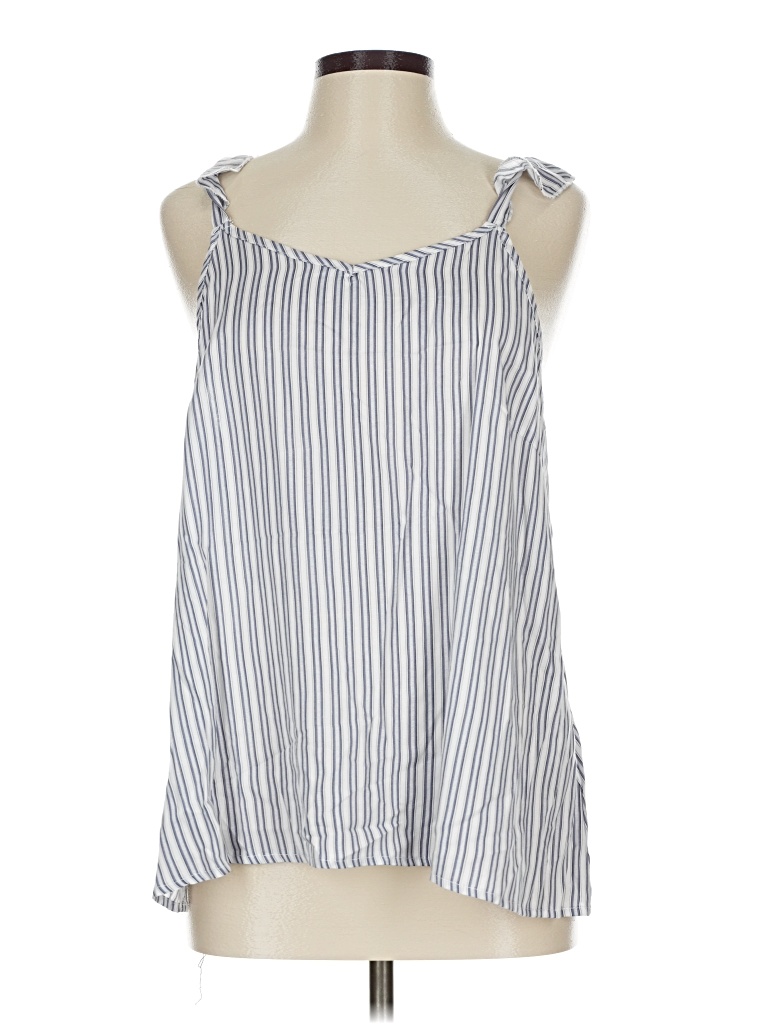 BLOOMCHIC Sleeveless Blouse: Blue Tops - Size 10