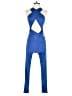 Shein 100% Polyester Color Block Blue Jumpsuit Size 4 - photo 1