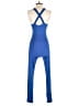Shein 100% Polyester Color Block Blue Jumpsuit Size 4 - photo 2