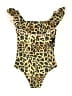 Unbranded Animal Print Yellow One Piece Swimsuit Size L - photo 2