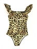 Unbranded Animal Print Yellow One Piece Swimsuit Size L - photo 1