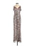 Guess 100% Polyester Paisley Silver Jumpsuit Size M - photo 1