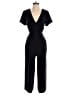 Charles Henry 100% Polyester Solid Black Jumpsuit Size S - photo 1