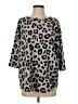 Lovely Souls Animal Print Gray Poncho Size S - photo 1
