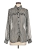 Torrid 100% Polyester Houndstooth Silver Long Sleeve Blouse Size Med Plus (00) - photo 1