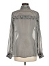 Torrid 100% Polyester Houndstooth Silver Long Sleeve Blouse Size Med Plus (00) - photo 2