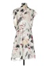 Haute Hippie 100% Polyester Floral Gray Ivory Casual Dress Size S - photo 2