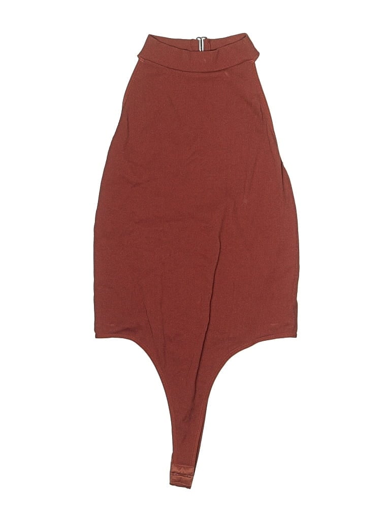 Pre-owned Cotton Candy Sleeveless Top Burgundy Strapless Neckline Tops