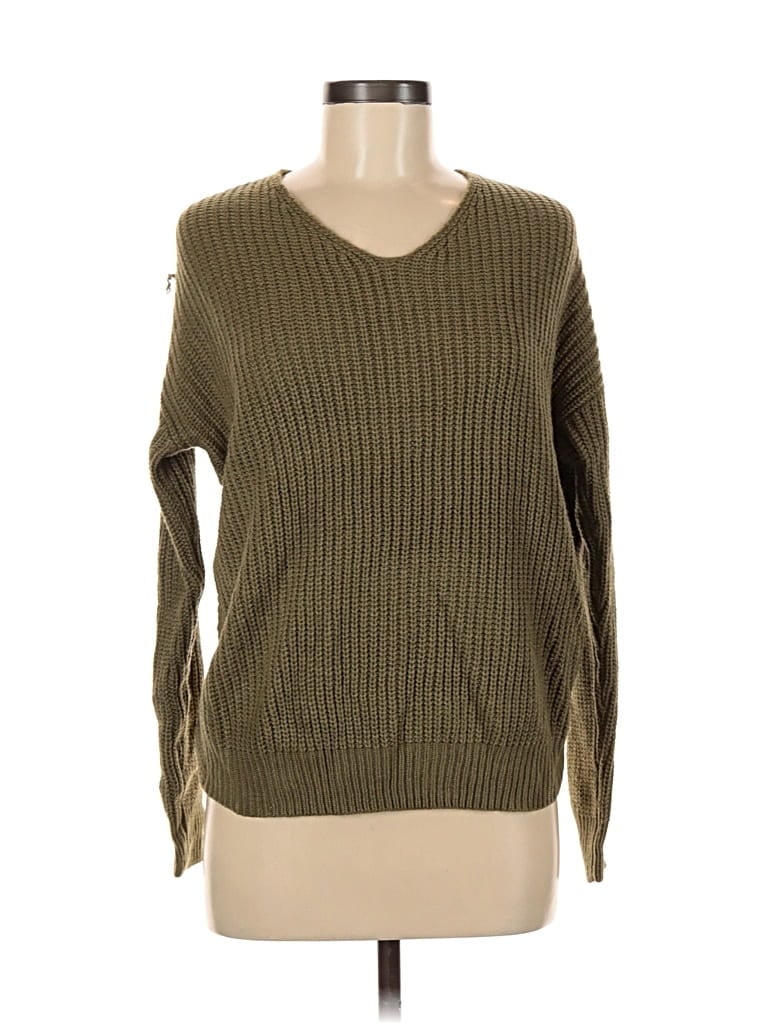 Pre-owned Love Tree Pullover Sweater In Green