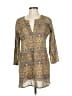Unbranded Tan 3/4 Sleeve Blouse Size M - photo 1