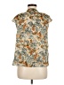 Talbots 100% Polyester Tan Sleeveless Blouse Size 6 - photo 2