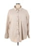 Unbranded 100% Polyester Solid Tan Long Sleeve Blouse Size 2X - photo 1