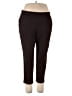 Purejill Solid Brown Active Pants Size L - photo 1