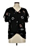 West K 100% Polyester Black Short Sleeve Blouse Size M - photo 1