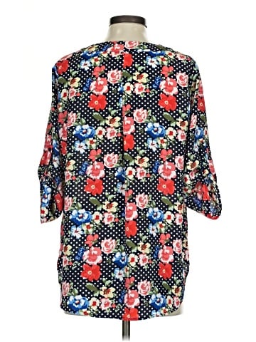 Q&A 3/4 Sleeve Blouse (view 2)