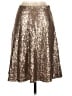 Ann Taylor 100% Polyester Metallic Gold Formal Skirt Size 2 (petite) - photo 2