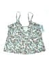 Freshwater Floral Teal Swimsuit Top Size 2X - photo 1