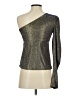 Nicole Miller Collection 100% Polyester Metallic Silver Long Sleeve Top Size P (petite) - photo 2