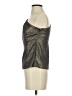 Nicole Miller Collection 100% Polyester Metallic Silver Long Sleeve Top Size P (petite) - photo 5