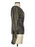 Nicole Miller Collection 100% Polyester Metallic Silver Long Sleeve Top Size P (petite) - photo 4