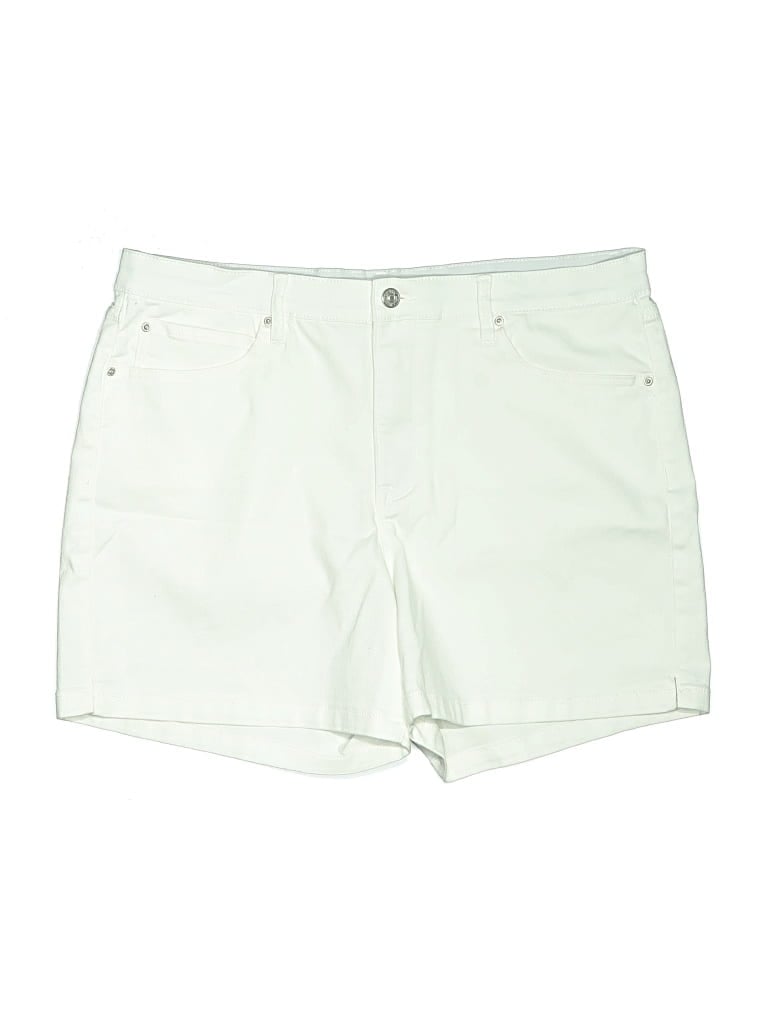 Pre-owned Nicole Miller Khaki Shorts In White