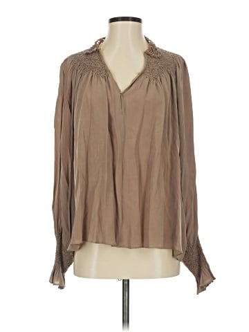 Love Sam Long Sleeve Silk Top (view 1)