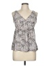 Garnet Hill 100% Silk Gray Sleeveless Silk Top Size 6 (petite) - photo 1