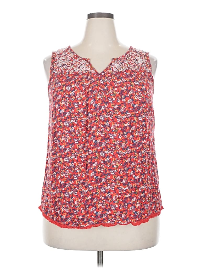 Pre-owned Mason & Belle Sleeveless Blouse In Red