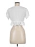 Chance 100% Rayon White Short Sleeve Blouse Size M - photo 2