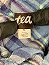 Tea 100% Cotton Plaid Blue Long Sleeve Button-Down Shirt Size 5 - photo 3