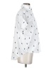 Madewell Print White Short Sleeve Blouse Size XS - photo 4