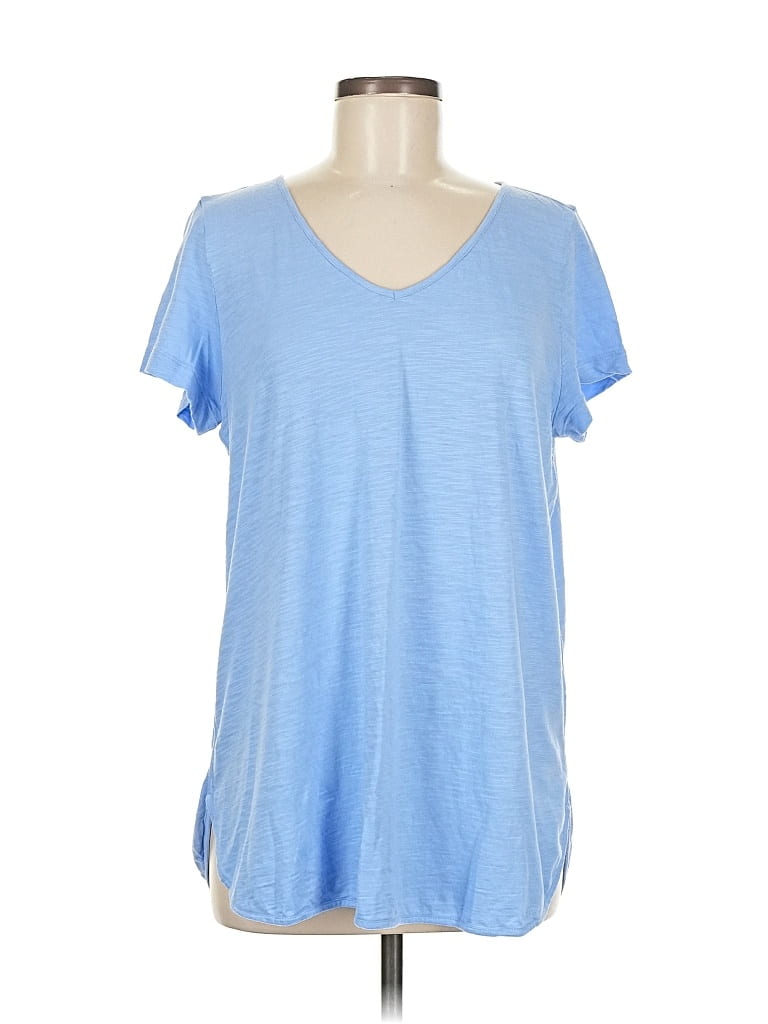 Pre-owned Jjill Short Sleeve T-shirt In Blue