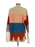 R | Label 100% Acrylic Color Block Orange Ivory Pullover Sweater Size XS - photo 2