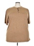 Unbranded Brown Short Sleeve Henley Size 3XL - photo 1