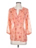 St. John's Bay 100% Polyester Orange 3/4 Sleeve Blouse Size S - photo 1