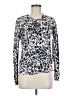 Ann Taylor LOFT 100% Cotton Animal Print Silver Pullover Sweater Size M - photo 1