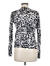 Ann Taylor LOFT 100% Cotton Animal Print Silver Pullover Sweater Size M - photo 2