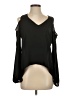 Aqua 100% Polyester Black Long Sleeve Blouse Size XS - photo 1