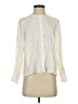 Zara 100% Metallic Ivory Long Sleeve Blouse Size XS - photo 1