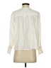 Zara 100% Metallic Ivory Long Sleeve Blouse Size XS - photo 2