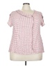 Unbranded Stripes Pink Short Sleeve Blouse Size 5X - photo 1