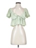 Shein Green Short Sleeve Blouse Size 4 - photo 1