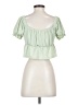 Shein Green Short Sleeve Blouse Size 4 - photo 2