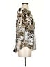Keren Hart Animal Print Gold 3/4 Sleeve Blouse Size S - photo 4