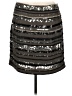 Sabine 100% Polyester Metallic Silver Casual Skirt Size M - photo 2