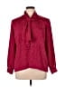 Ship'n Shore 100% Polyester Burgundy Long Sleeve Blouse Size 14 - photo 1