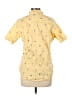Assorted Brands Hearts Yellow Short Sleeve Button-Down Shirt Size L - photo 2