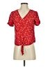 Madewell 100% Viscose Red Short Sleeve Blouse Size XXS - photo 1